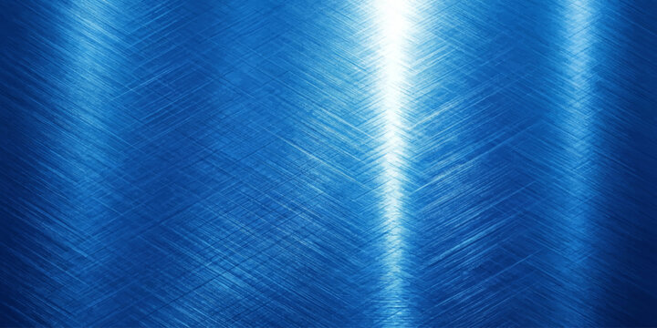 A textured blue metal surface with brushed highlights creates a modern and sophisticated background, conveying a sense of industrial strength and technological advancement.