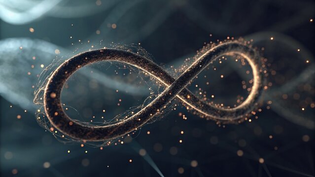 Entangled Particles Forming Infinite Shapes and Patterns in Motion