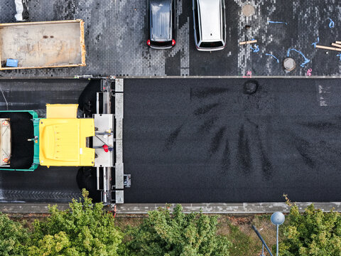 Urban road construction and asphalt resurfacing