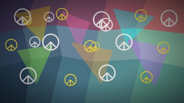 Abstract Geometric Peace Symbol Pattern Background