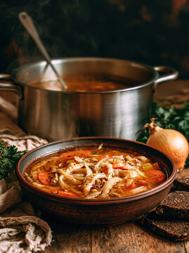 Traditional Polish Beef Tripe Soup Flaczki &ndash; AI Generative
