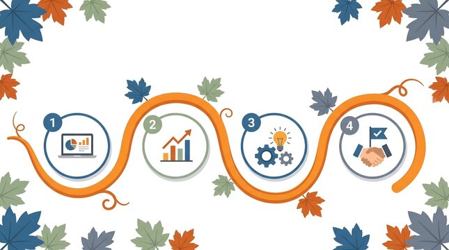 Creative Business Process Infographic Design.