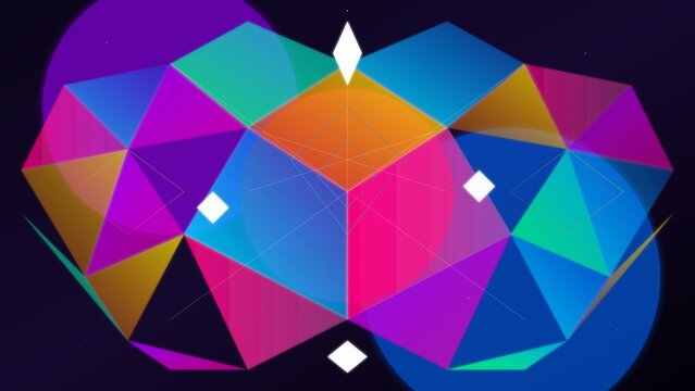 Abstract Neon Prism Geometry Background Wallpaper
