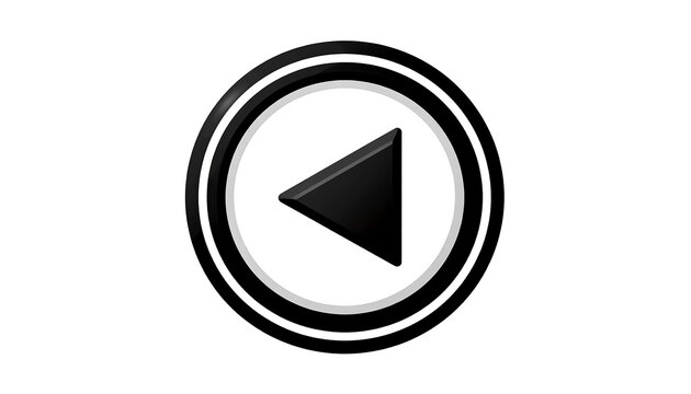 Black circular play button icon symbol.