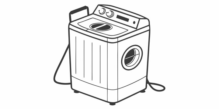 Compact portable washing machine, top-loading, white