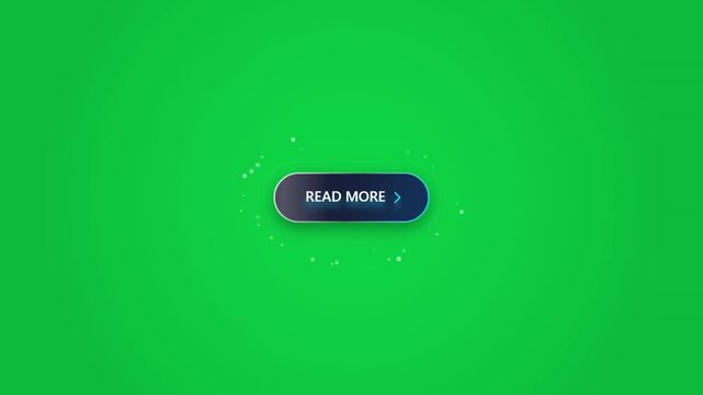 Clickable button animation with green screen background and subtle shadow effect
