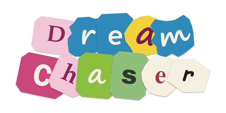 Colorful dream chaser logo with playful text