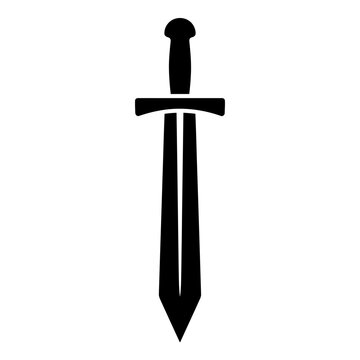 Gladius sword solid glyph icon for ancient history