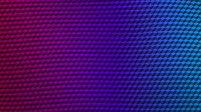 Abstract geometric background featuring a pattern of three dimensional isometric cubes with blue and purple color gradient