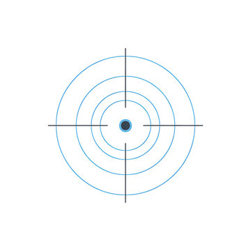 Crosshair Target Aim Icon Isolated on White Background  Target Scope Vector Illustration