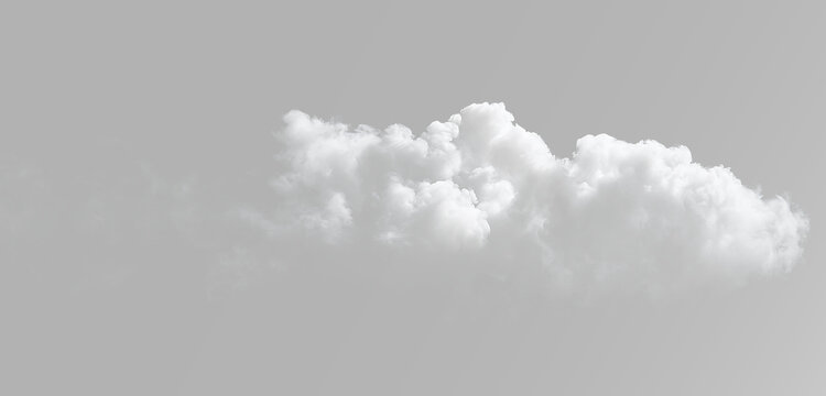 Fog and low white cloud with soft rolling layers isolated on black, realistic dense mist with dark shadows and illuminated upper edges