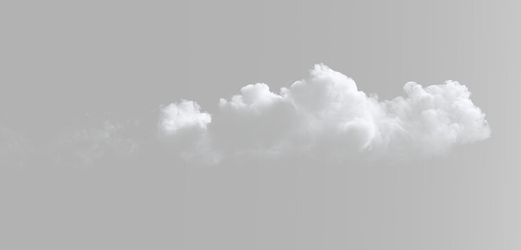 Fog and low white cloud with soft rolling layers isolated on black, realistic dense mist with dark shadows and illuminated upper edges