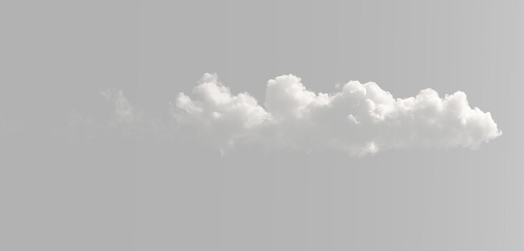 Low fog cloud with dense white and gray layers isolated on black, realistic thick mist formation spreading horizontally near the ground