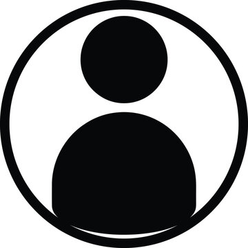Wide Broad Body Heavy User Avatar Profile Vector Icon Symbol