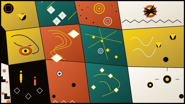 Geometric Aztec Tribal Pattern Background Illustration