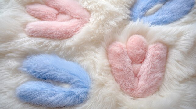Close-up of Soft Pastel Fluffy Fur Texture