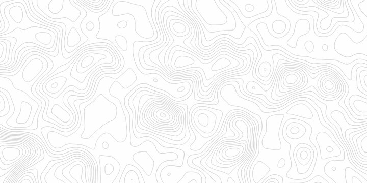 Abstract hiking discovery area topo map creative discovery White spiral wave grid stripe line map topography map design.