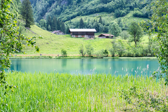 Lake Klammsee above the Sigmund Thun Gorge in Kaprun, near Zell am see in Austria, Europe