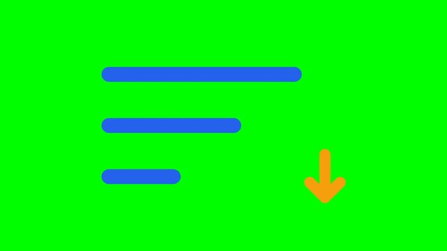 Descending Sort List Icon Animation