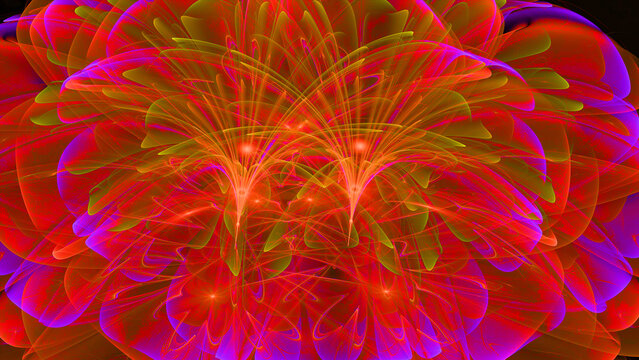 Abstract red and orange pixel art texture