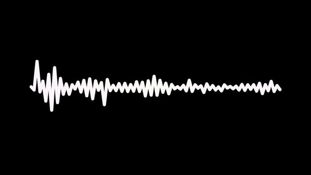 abstract neon music equalizer visualizer, glowing sound wave frequency background,black screen audio spectrum rhythm loop, digital voice track wave animation, 4k minimalist sound meter