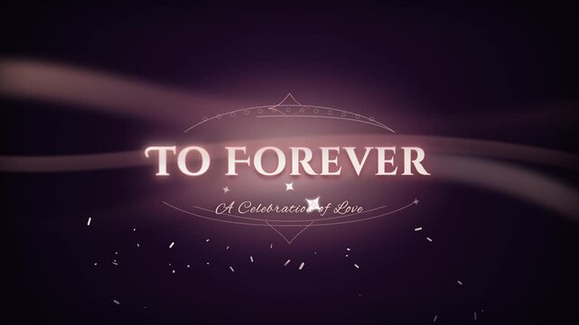 To forever celebration of love with light and dark background