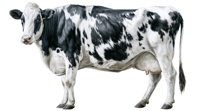 Holstein cow isolated on transparent background