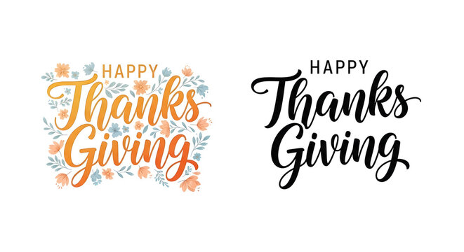 Celebrating the spirit of gratitude a visual exploration of thanksgiving day greetings and artistic typography for the autumn holiday season