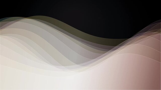 Abstract waves shift and morph across a dark background in a fluid animation shifting morphing flowing undulating