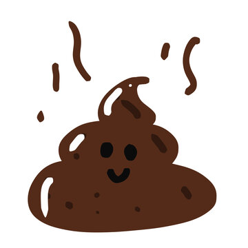 vector illustration of a poop