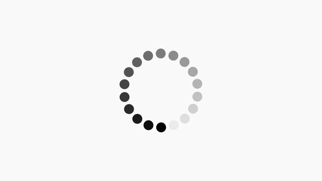Animated circle loading background video icon. Please wait loading intermission animated. Icon symbol starting soon.