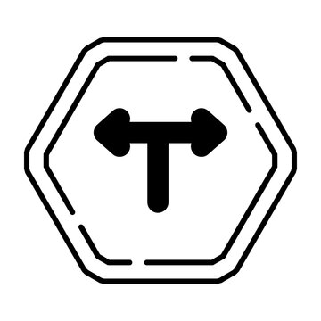T Junction Vector Icon