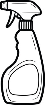 Spray bottle with trigger nozzle illustration