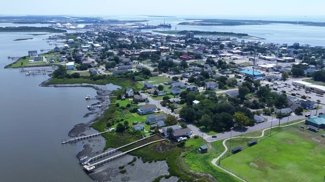 Downtown Morehead City North Carolina Waterfront and Harbor