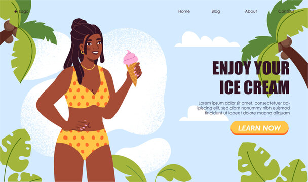 Summer Ice Cream Landing Page