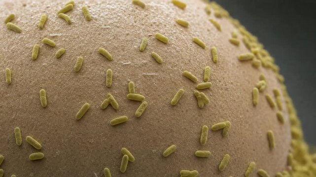 Bacteria in an egg.