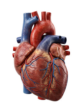 Working model of a human heart showing arteries and veins with detailed features