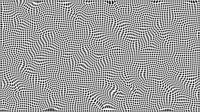 halftone dots background retro pop art cartoon monochrome style. 4k white black abstract halftone animated background. Square HUD brush stroke geometric pattern. Halftone animation pattern.