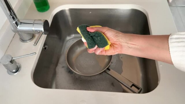 Conventional Scrub Sponge vs Natural Loofah Sponge. Plastic-Free Cleaning Alternative