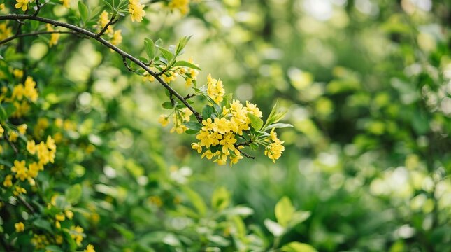 Close-up of a blooming yellow wildflower in a lush green meadow.