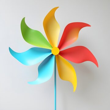 colorful pinwheel isolated on white