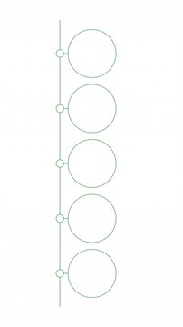 Environment green round vertical animated infographic template. Wild nature protection program 5 step process motion graphic. Empty placeholder animation. Blank diagram layout loop with options