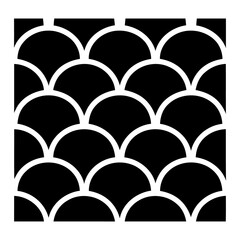 Seamless pattern with black fish scales or mermaid tail texture on transparent background © Sharifa