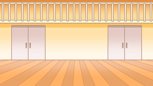 Empty school gymnasium or martial arts dojo indoor background
