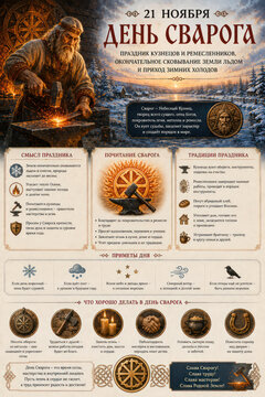 Svarog Day Slavic Mythology Festival with Blacksmith, Fire, Winter and Traditional Crafts