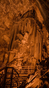 Amazing Cave Interior with Stalactites and Unique Rock Formations, Turkey
