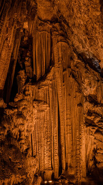 Amazing Cave Interior with Stalactites and Unique Rock Formations, Turkey
