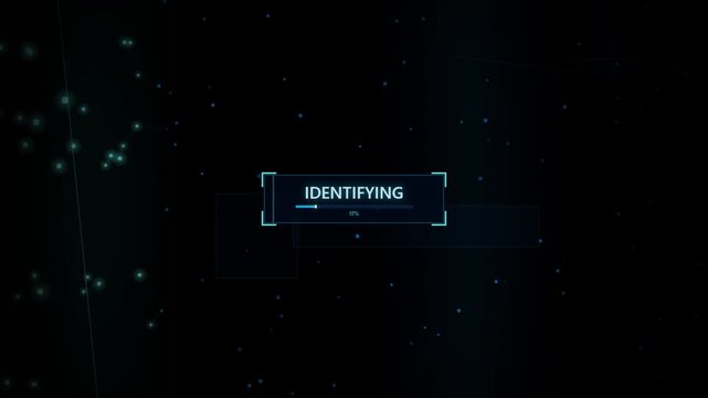 Digital Interface Showing Identifying Progress Bar With Percentage Display