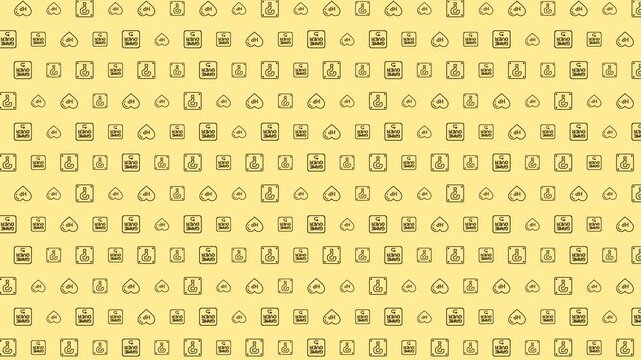 Yellow Video Game Controller Themed Pattern 4K 60FPS seamless Looping Video Background