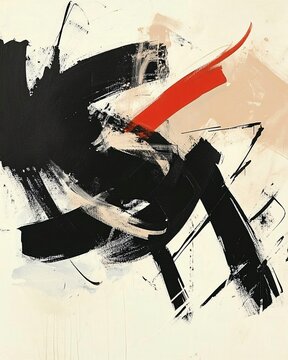 Abstract Expressionism: Paint with spontaneous, free-form strokes, allowing emotions to dictate the color, shape, and direction of each mark., illustration, vector, silhouette, abstract, art, drawing.